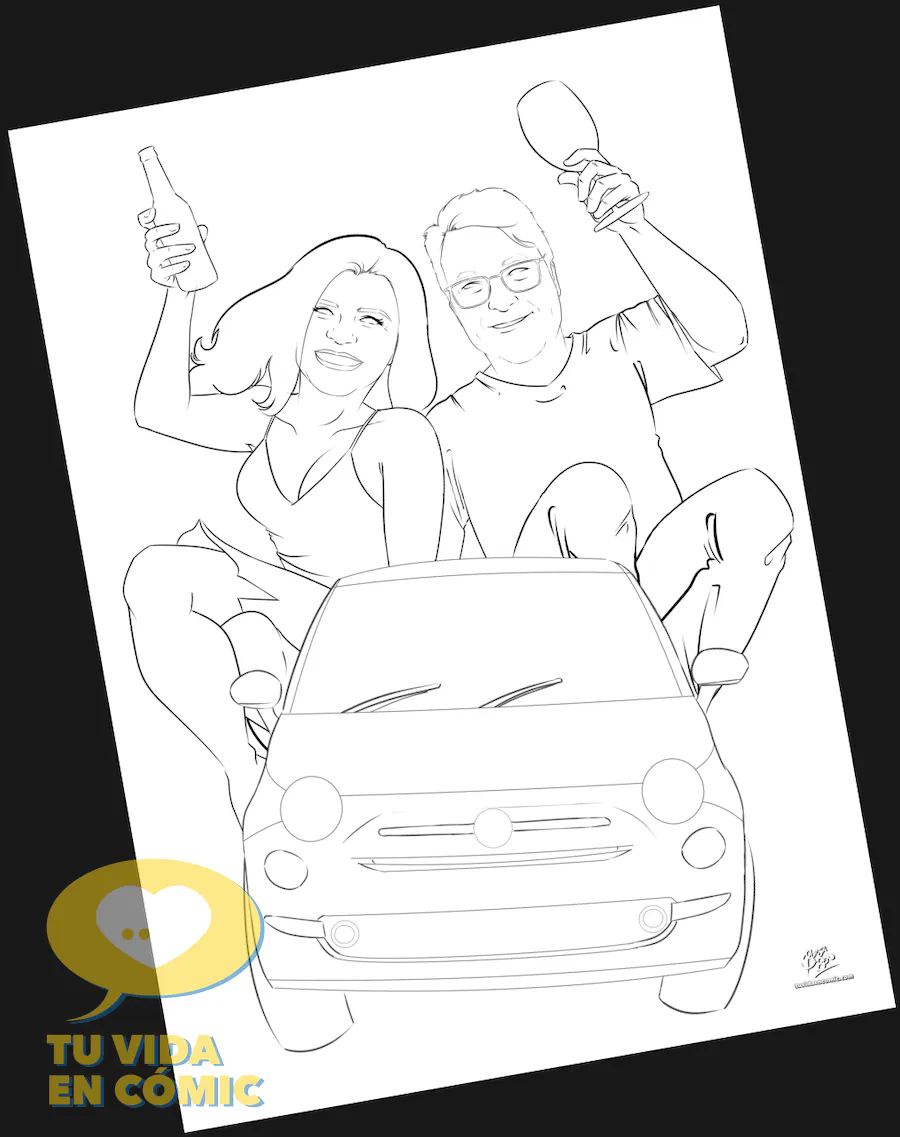 Proceso de dibujo: fase de entintado lineart