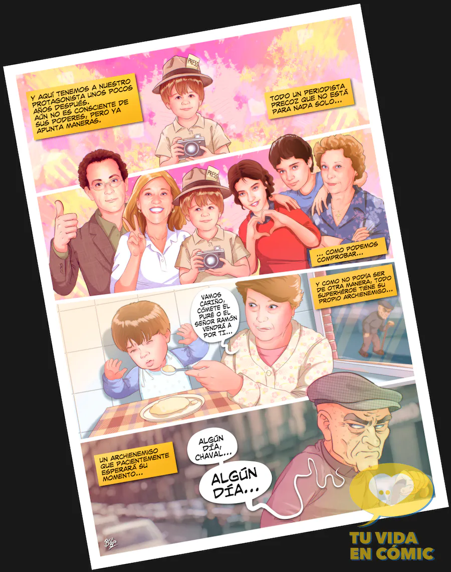 Proceso de realización del cómic personalizado. Fase de coloreado