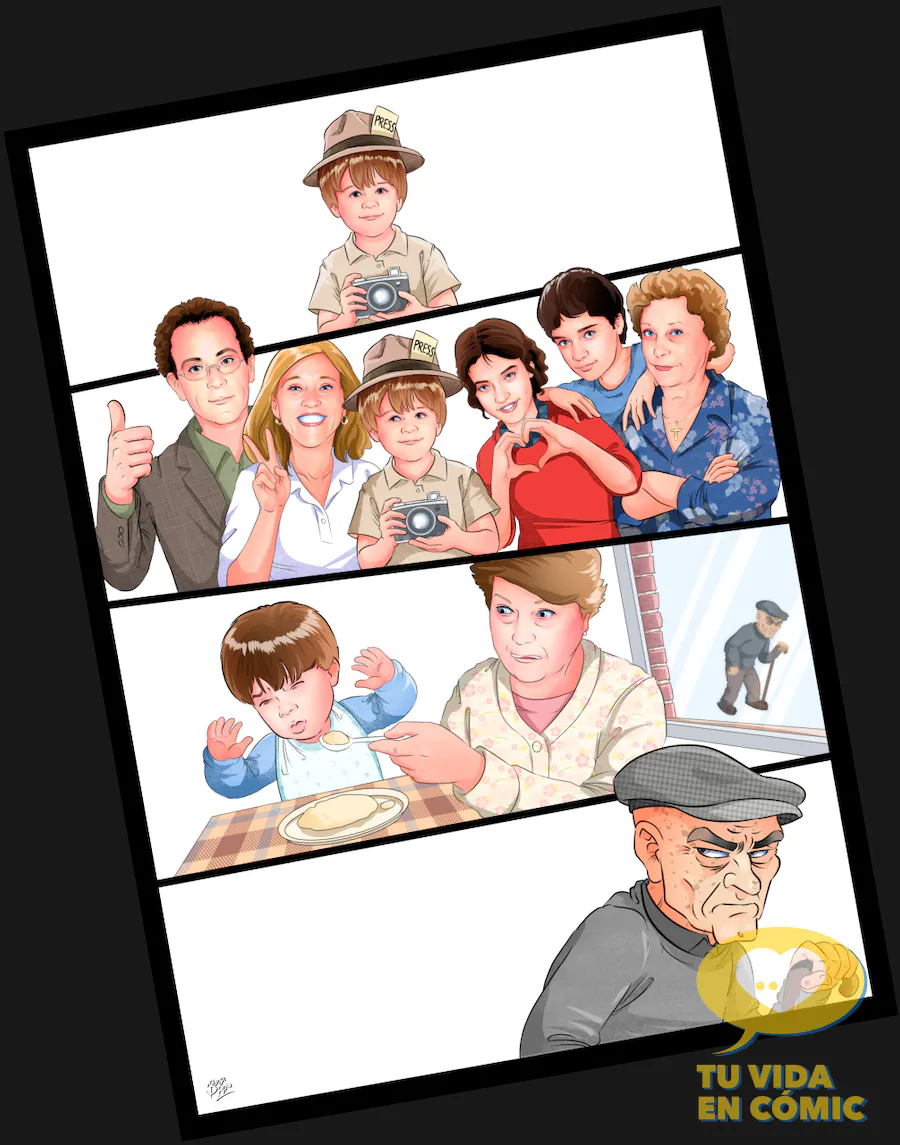 Proceso de realización del cómic personalizado. Fase de coloreado