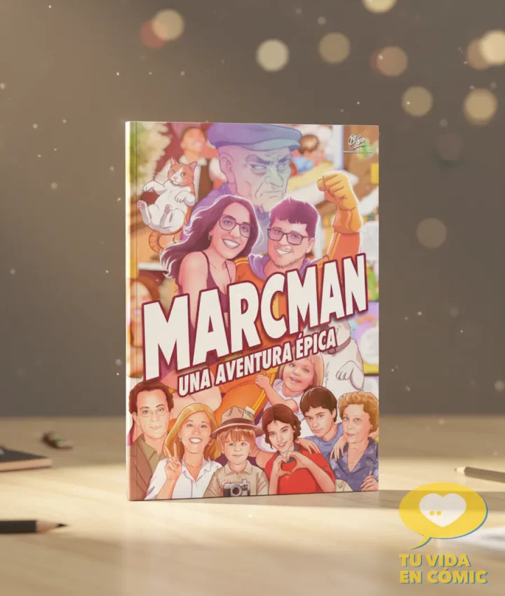 Cómic impreso en tapa dura de lujo para regalo de Navidad de pareja